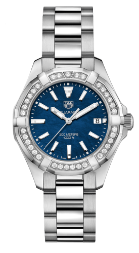 TAG Heuer Aquaracer 300M Quartz 35 Stainless Steel / Diamond / Blue MOP / Bracelet